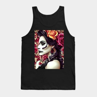 Lady Grim Reaper Tattoo Tank Top